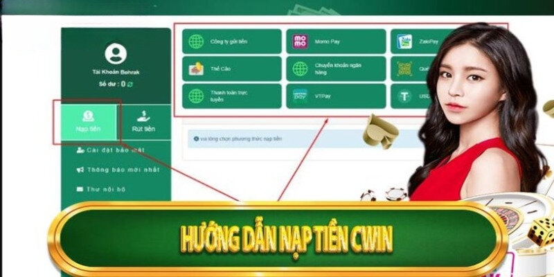 Nạp tiền Cwin bằng ví điện tử tiện lợi